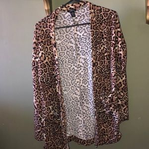 Cheetah print cardigan